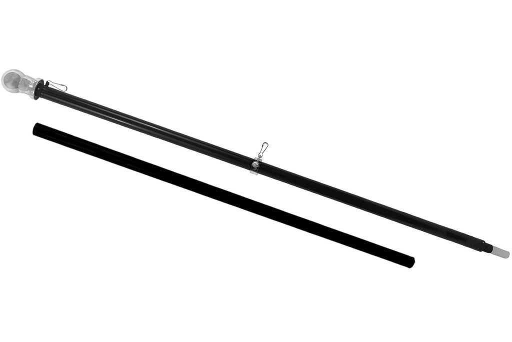 6 FT SPINNING FLAGPOLE - BLACK