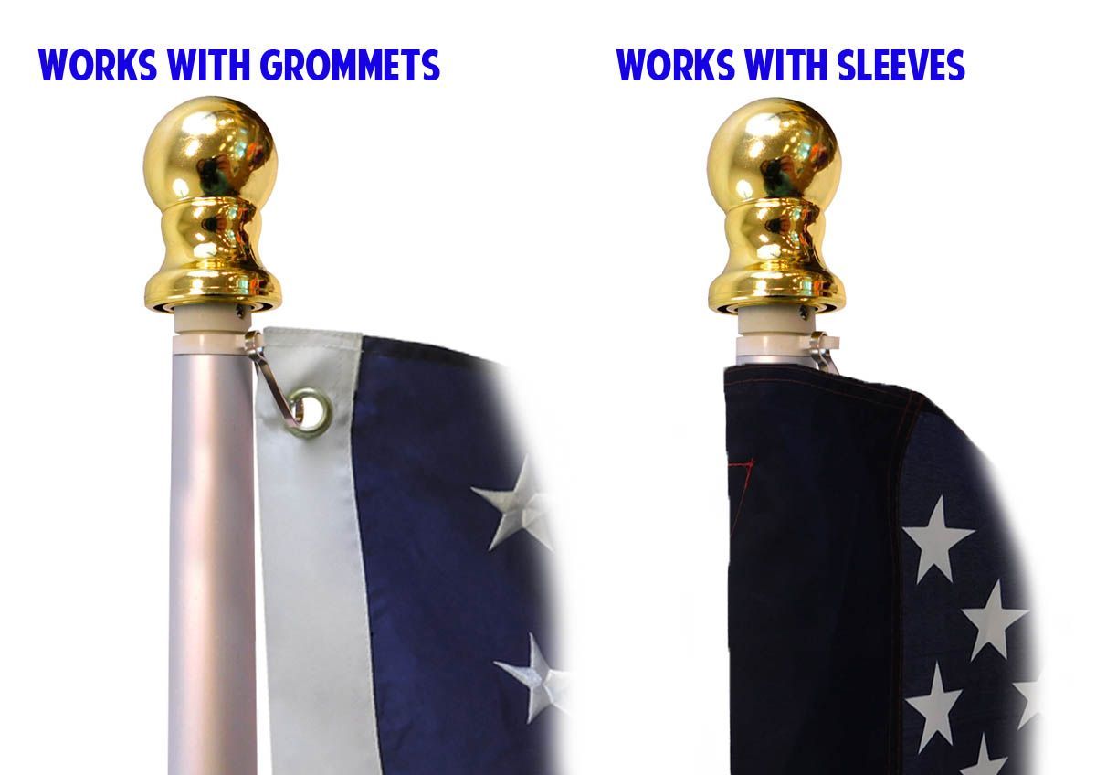 6 FT SPINNING FLAGPOLE - BLACK